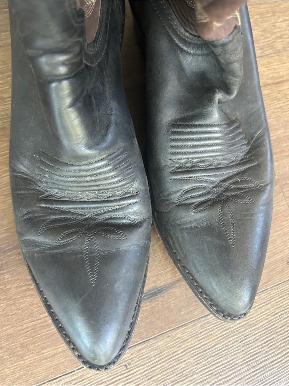 Dan Post Two-Tone Brown Leather Western Boots !! 8.5 D - Picture 3 of 12